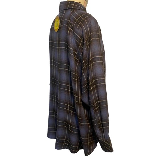 By Together Oversize Blue Plaid Button-Down Shirt S - Picture 7 of 8